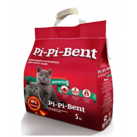 PI-PI-BENT-Комкующийся наполнитель "Классик" для котят (пакет), 5 кг