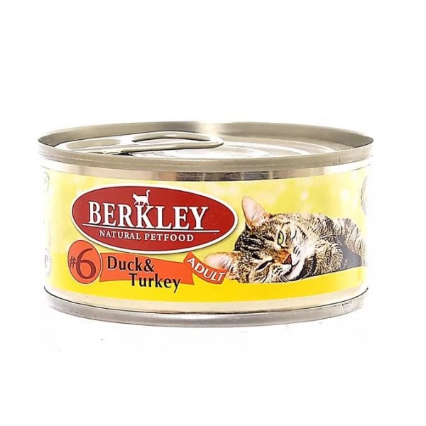 Berkley консервы для кошек с уткой и индейкой, Adult Duck&Turkey.